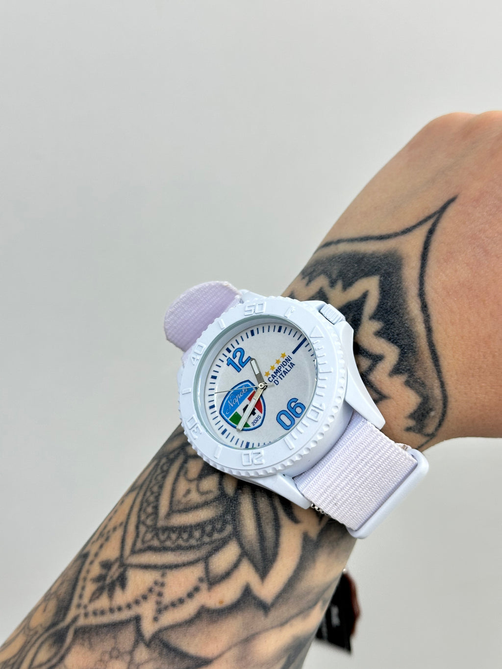 OROLOGIO NAPOLI CAMPIONE TOTAL WHITE