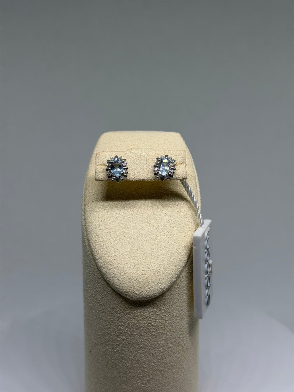 ORECCHINI ORO DIAMANTI E ACQUAMARINA