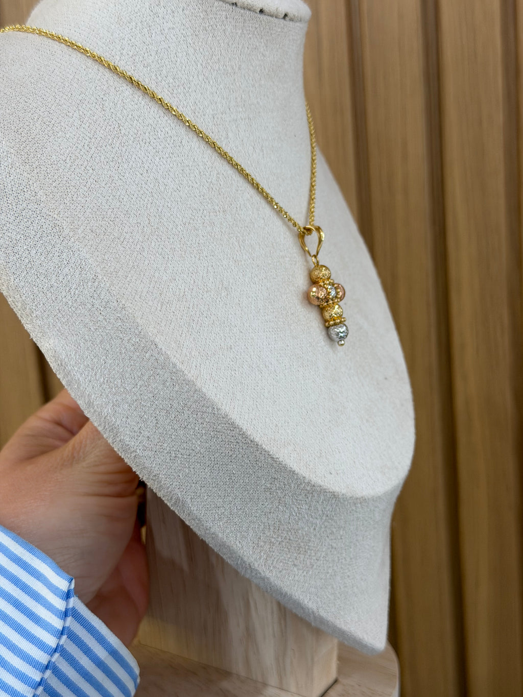 COLLANA ORO 18KT CON CROCE MILLE LUCI E LASER