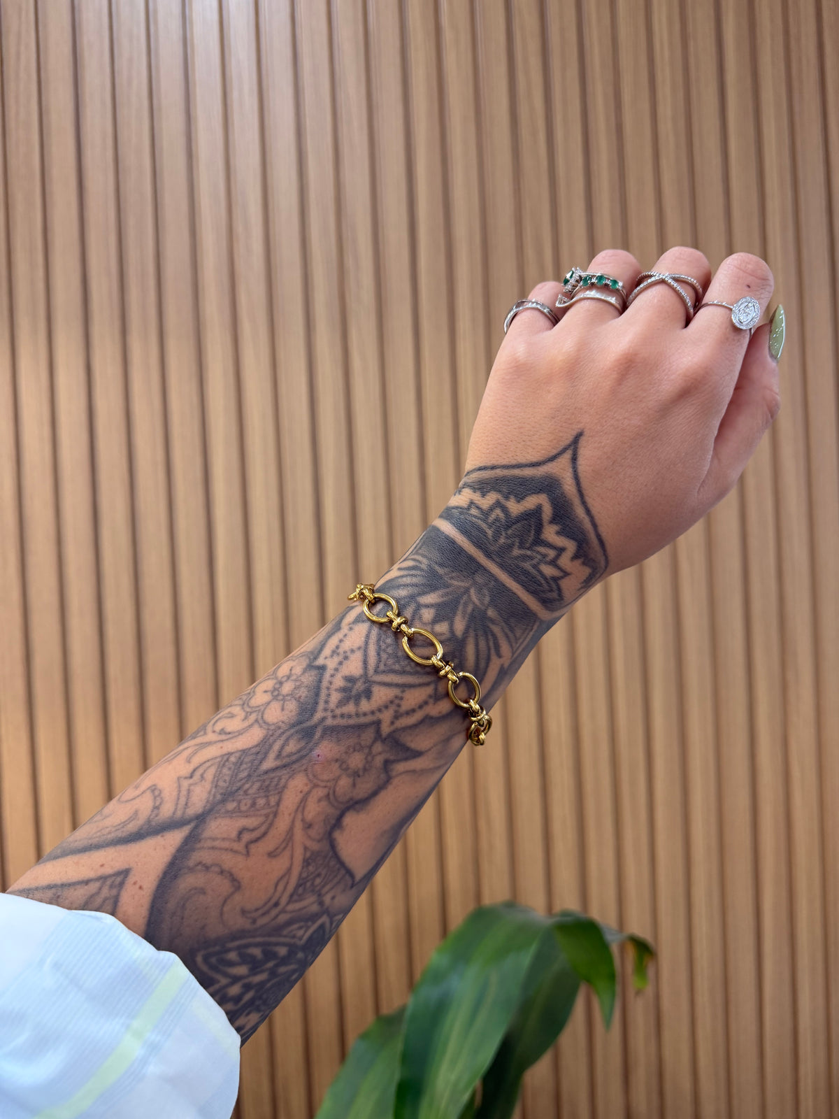 BRACCIALE PENELOPE ACCIAIO CON DORATURA