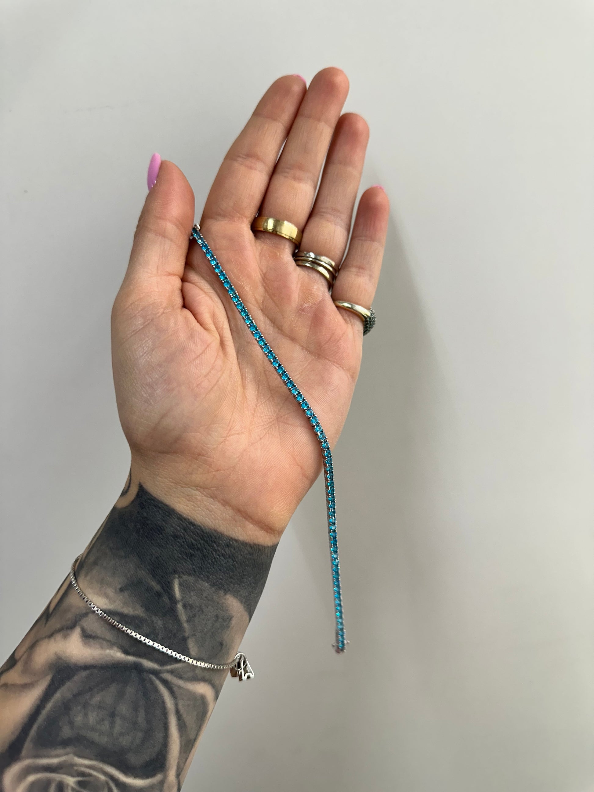 BRACCIALE TENNIS SKY ARGENTO