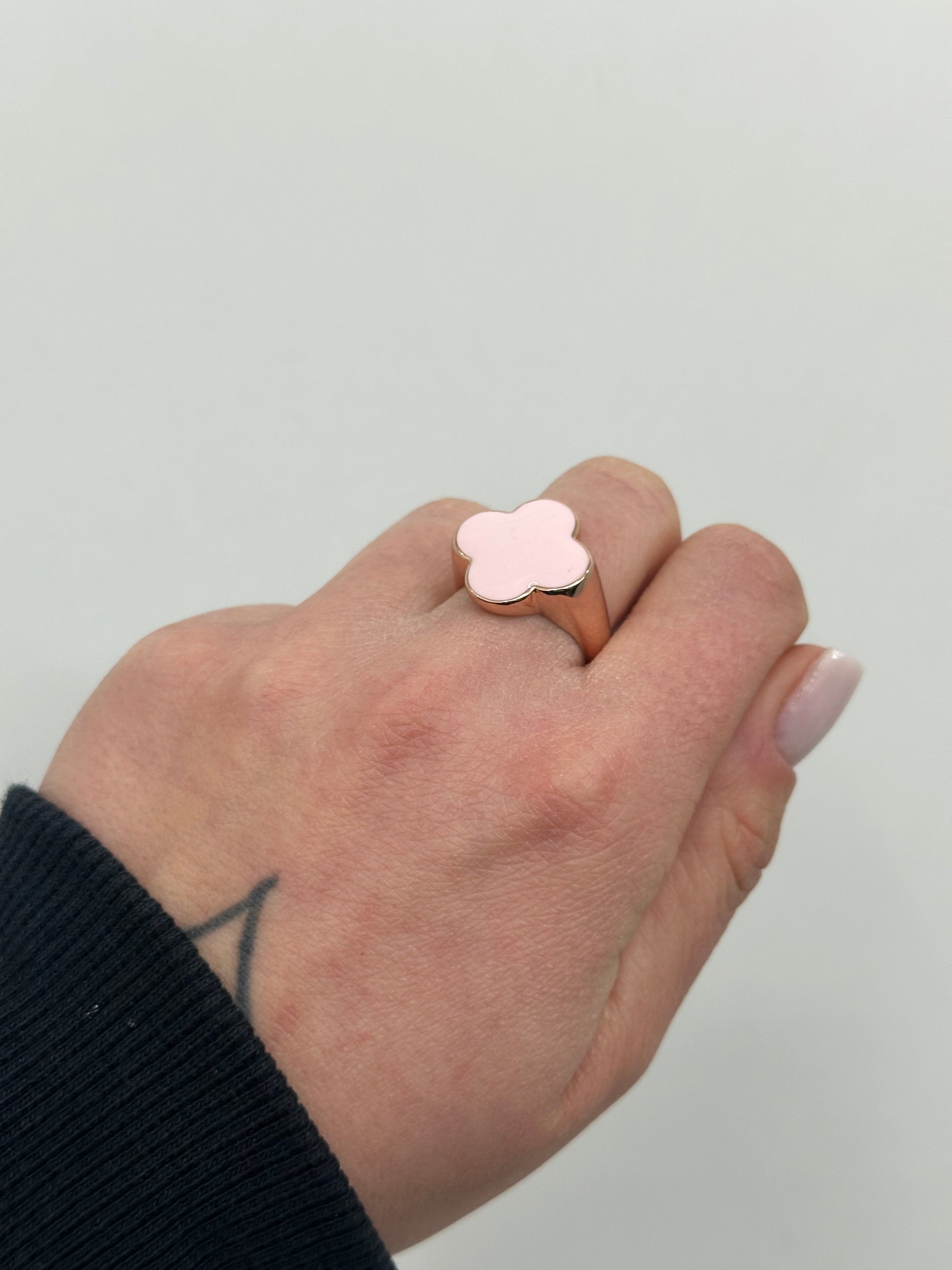 ANELLO QUADRIFOGLIO SMALTATO