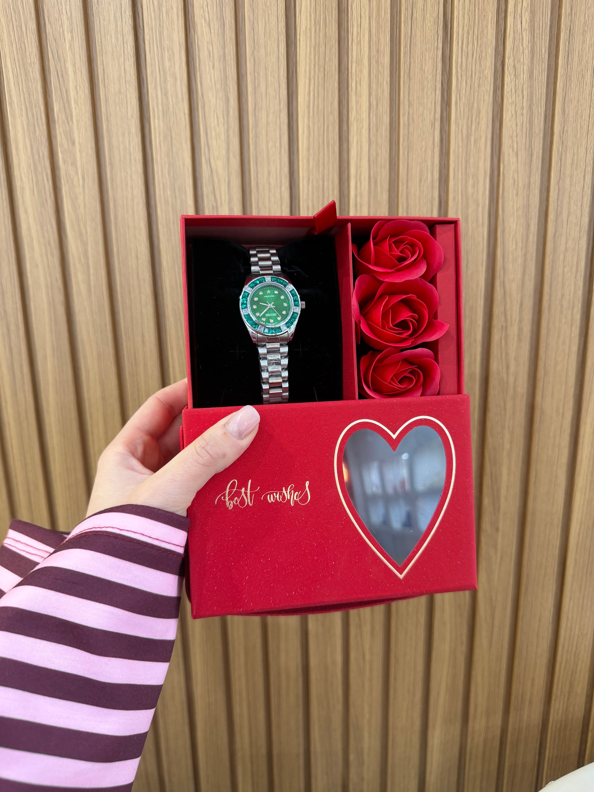 BOX SECRET CON OROLOGIO HOOPS VERDE