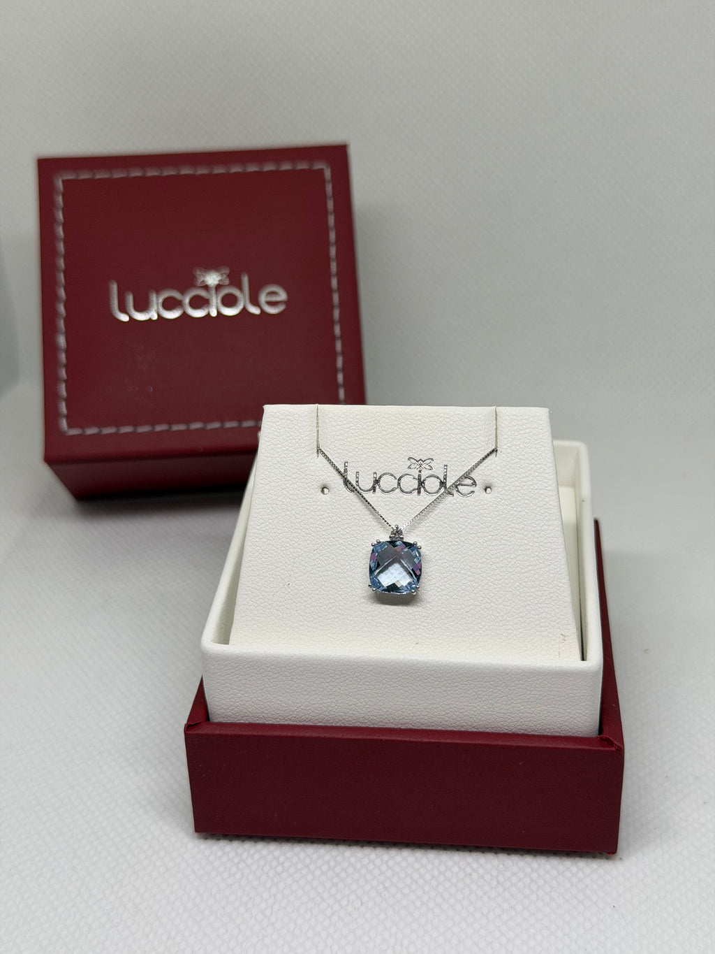 COLLANA ORO 9 CARATI CON TOPAZIO E DIAMANTINO LUCCIOLE