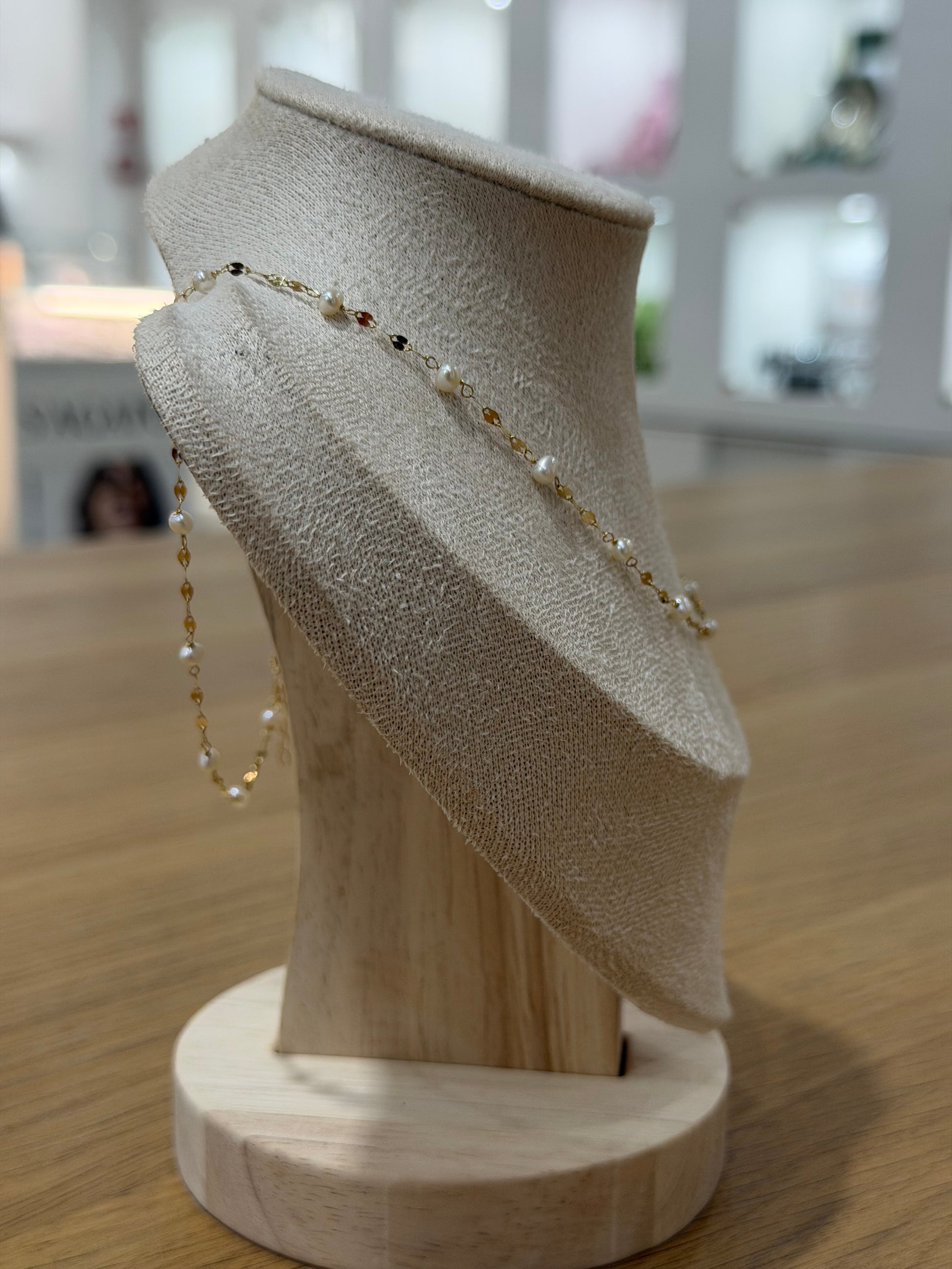 COLLANA ORO 18KT CON MICROPERLINE