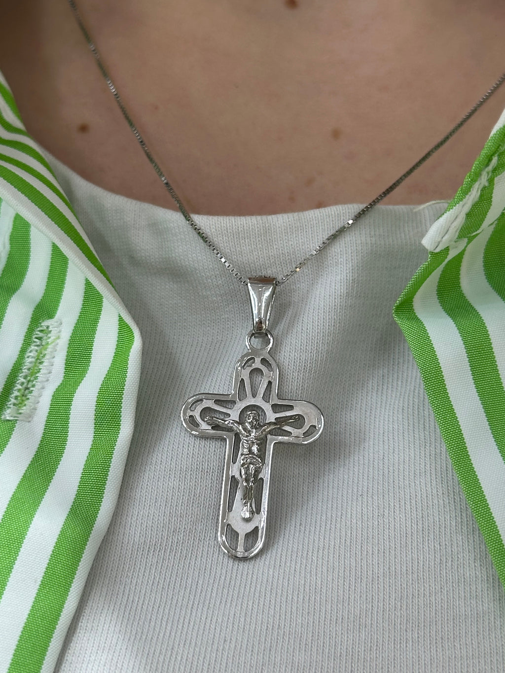 COLLANA CROCE ARGENTO 925