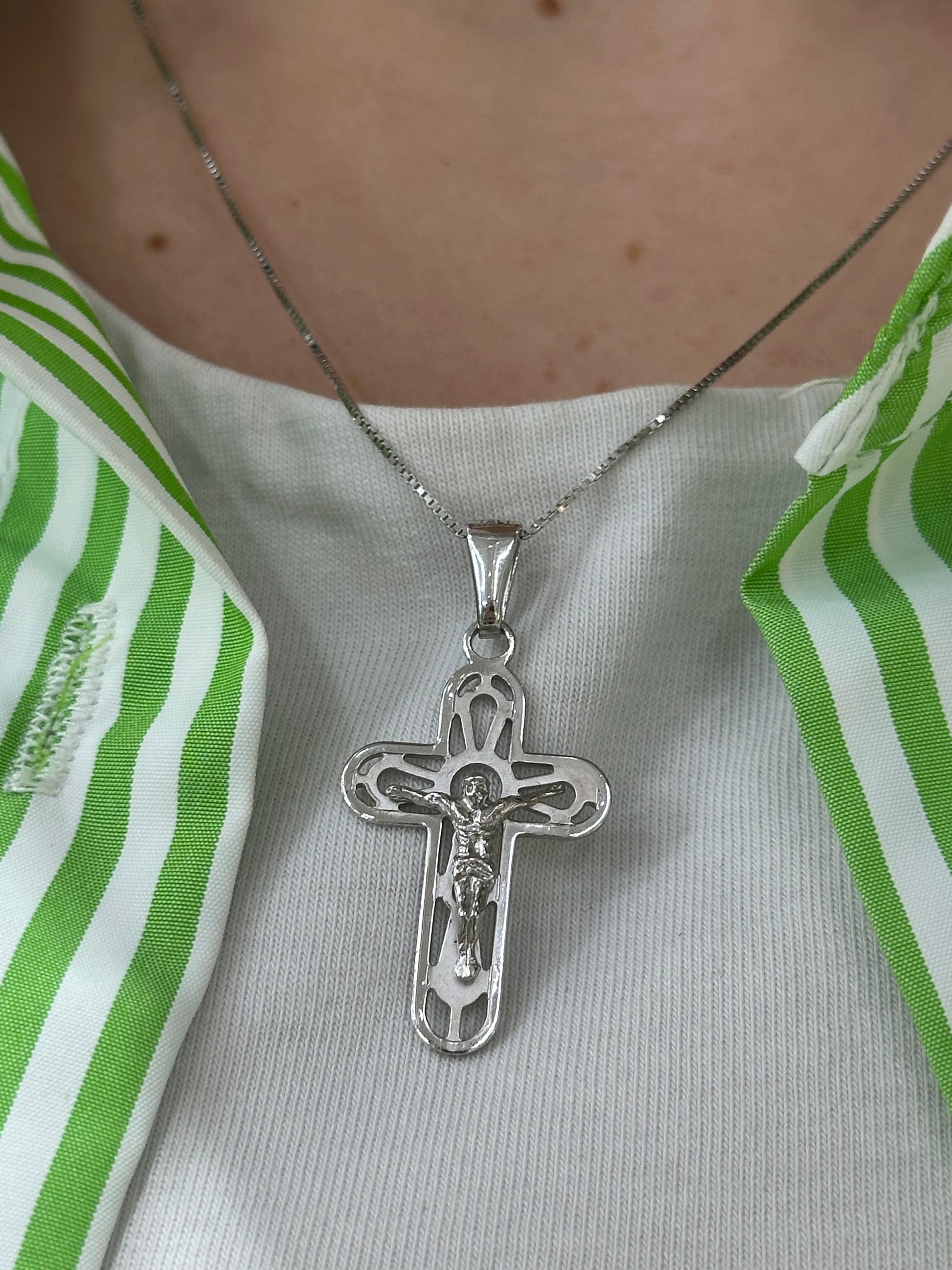 COLLANA CROCE ARGENTO 925