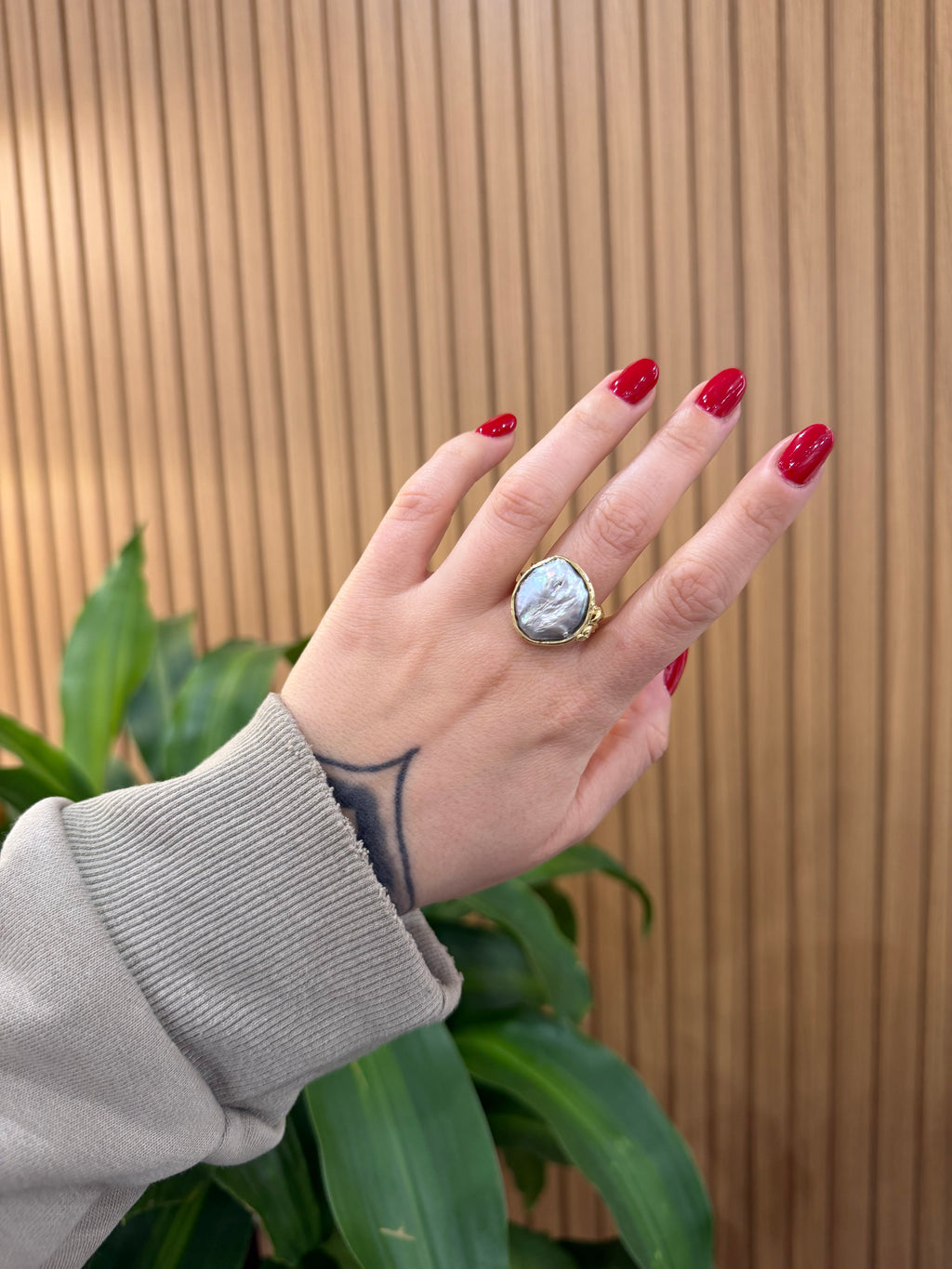 ANELLO FEDELE PERLA BAROCCA ARGENTO 925