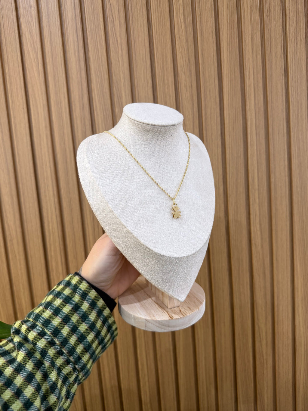 COLLANA ORO 18KT LASER CON BIMBA