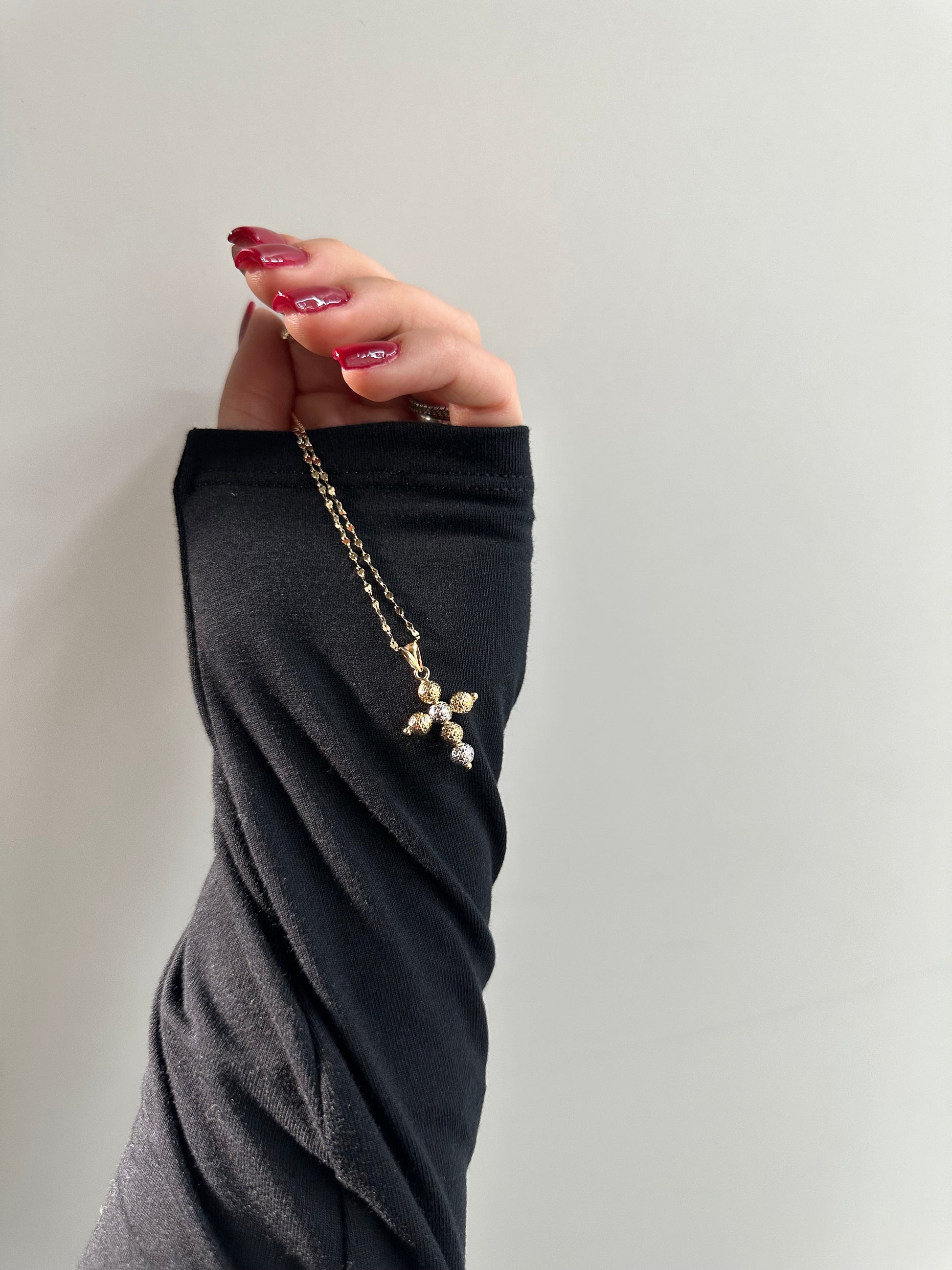 COLLANA CON CROCE MILLE LUCI ORO 18KT