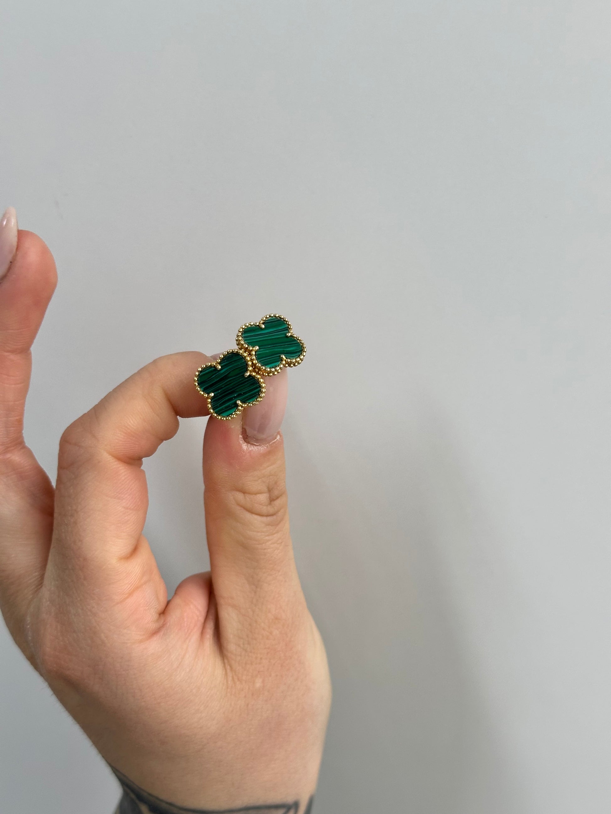 ORECCHINI QUADRIFOGLIO GREEN GRANDE