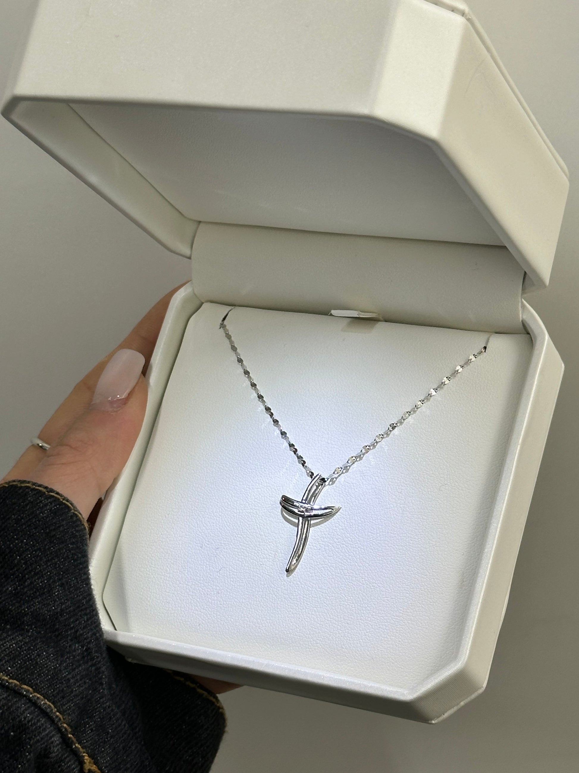 COLLANA CON CROCE ORO 18KT CON DIAMANTI