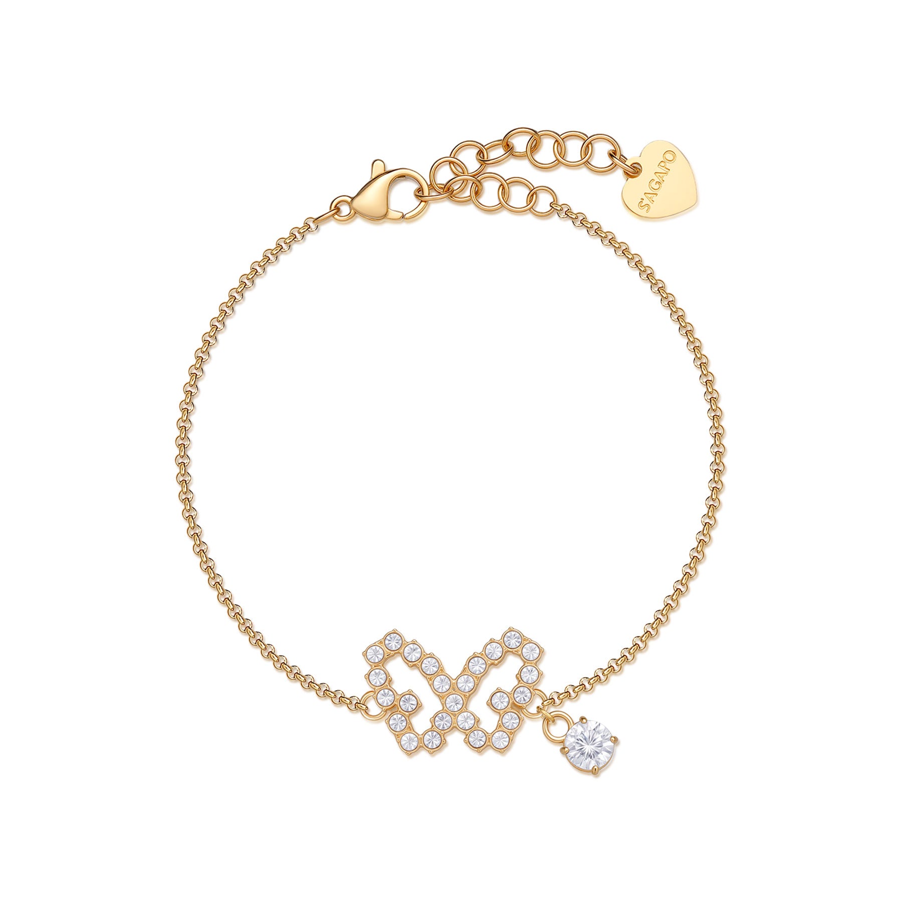BRACCIALE FARFALLA DORATA S'AGAPO