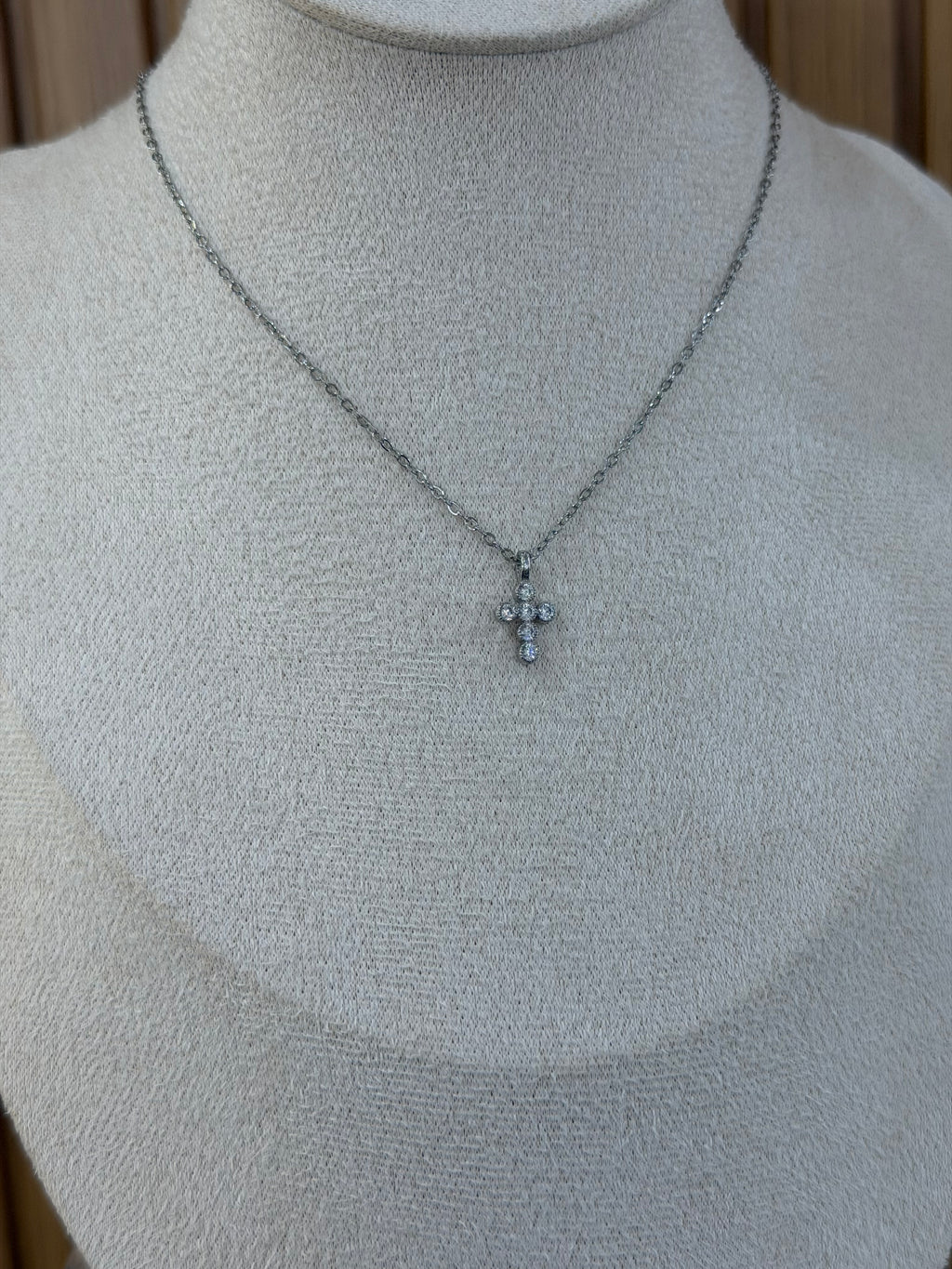 COLLANA MINI CROCE ARGENTO 925