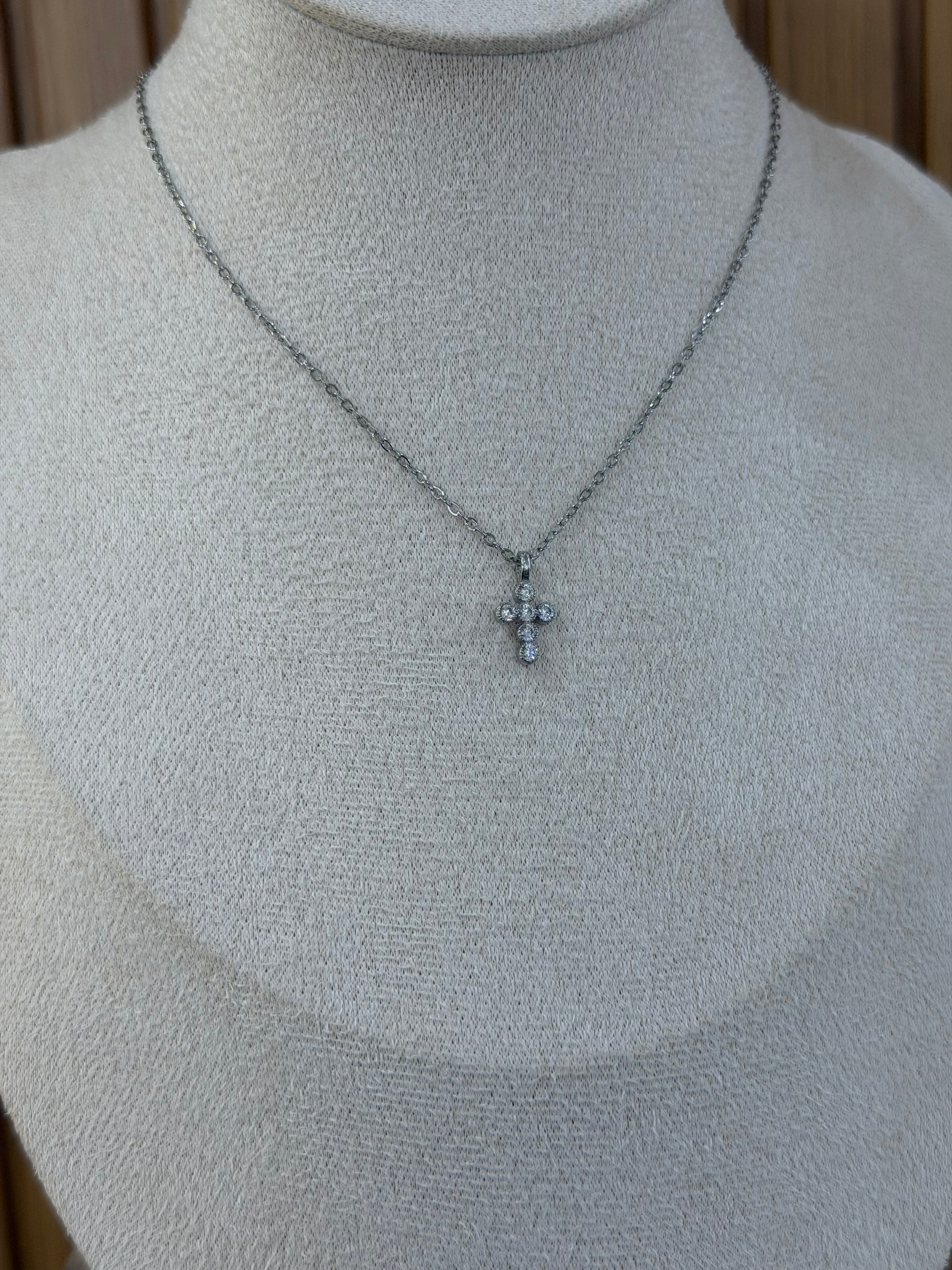 COLLANA MINI CROCE ARGENTO 925