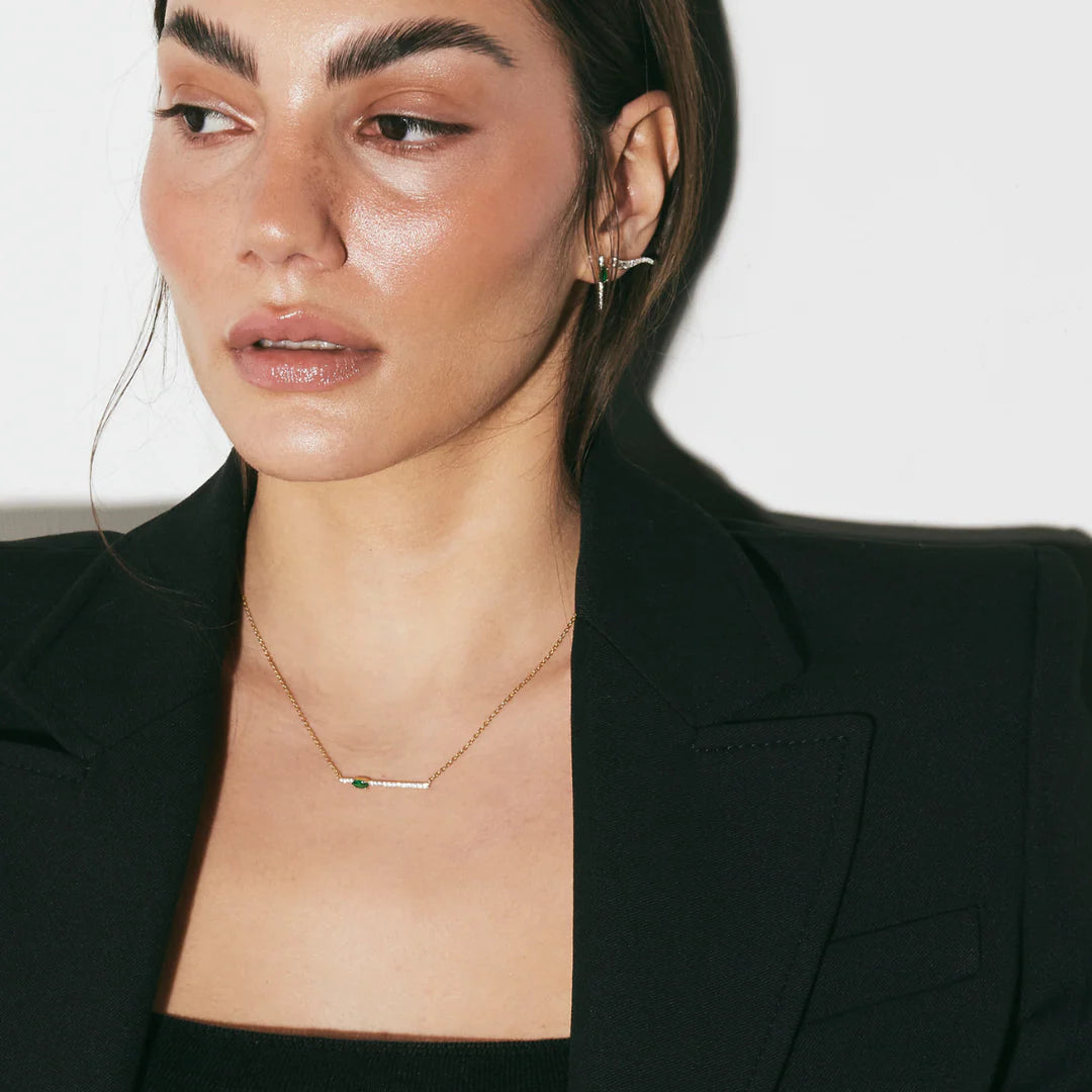 COLLANA NAVETTE SMERALDO LAURA P