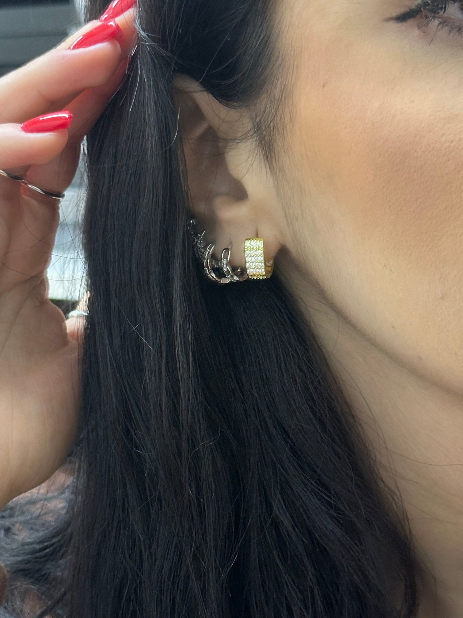 CERCHIETTI BOMBATI ZIRCONATI ARGENTO