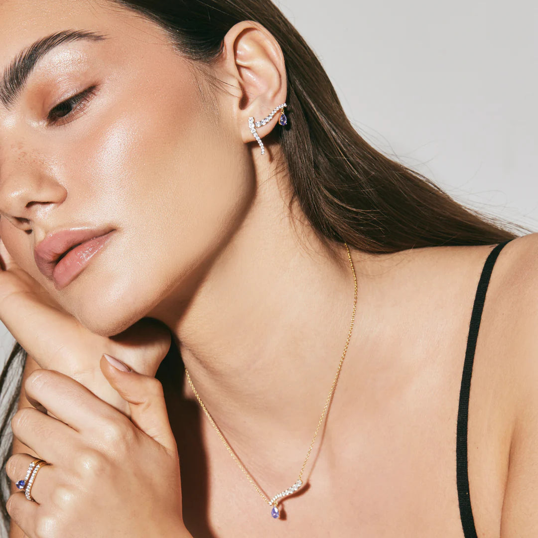 ORECCHINI ONDA GOCCIA TANZANITE LAURA P