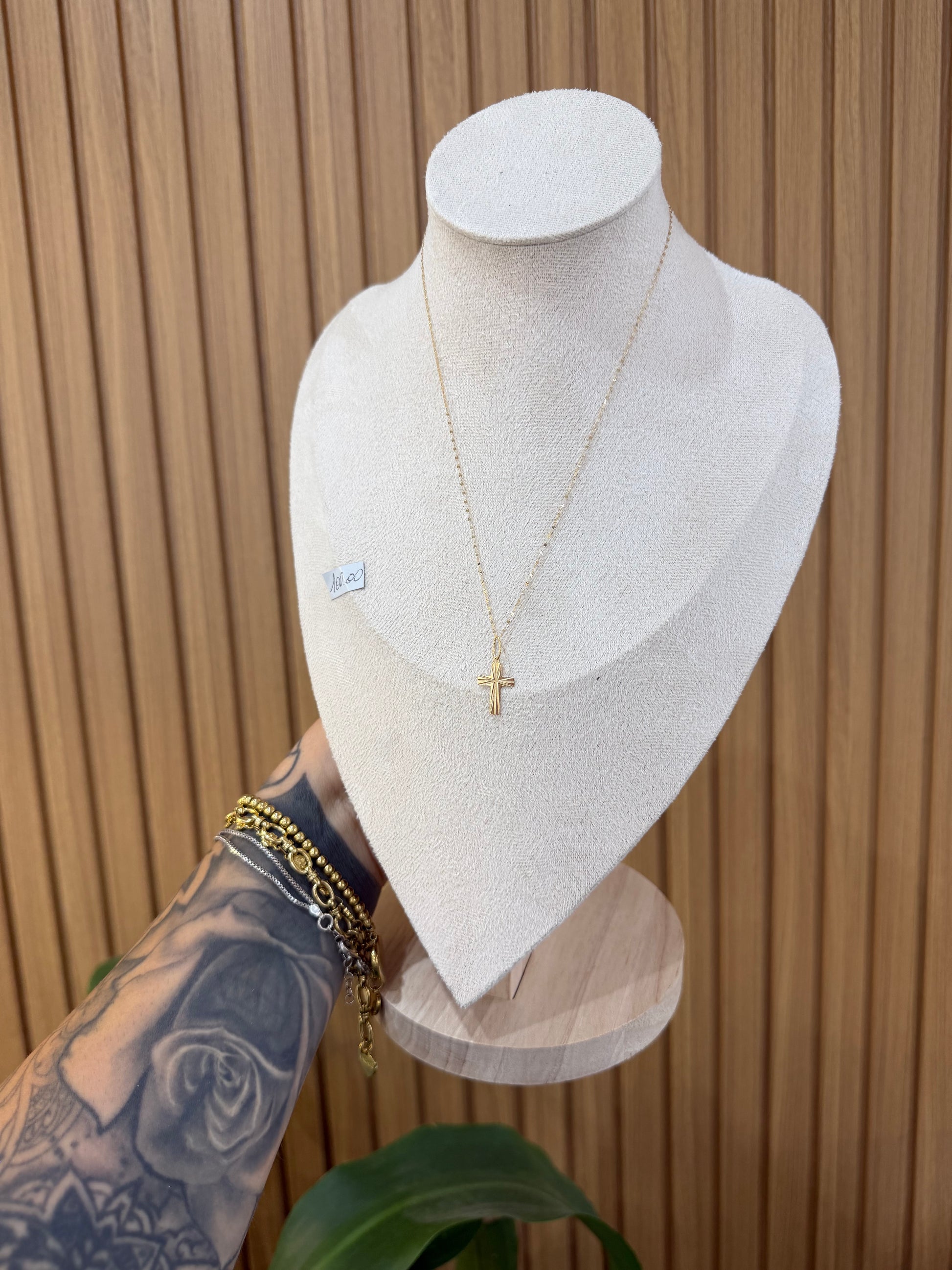 COLLANA ORO 18KT CON CROCE LINE