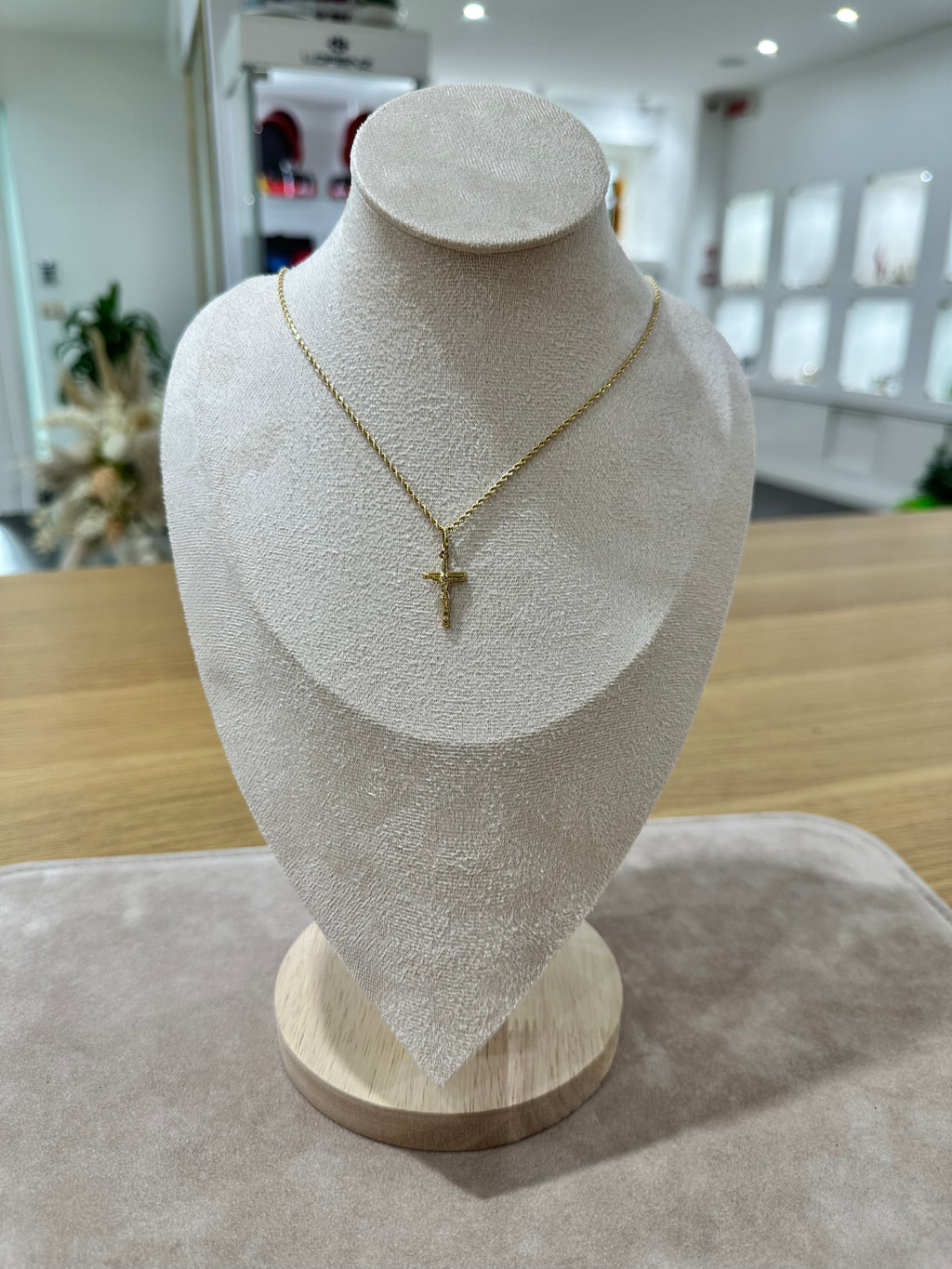 COLLANA LASER ORO 18KT CON CROCE