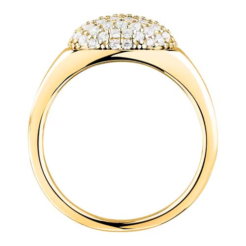 ANELLO MORELLATO PAVÈ IN ARGENTO 925