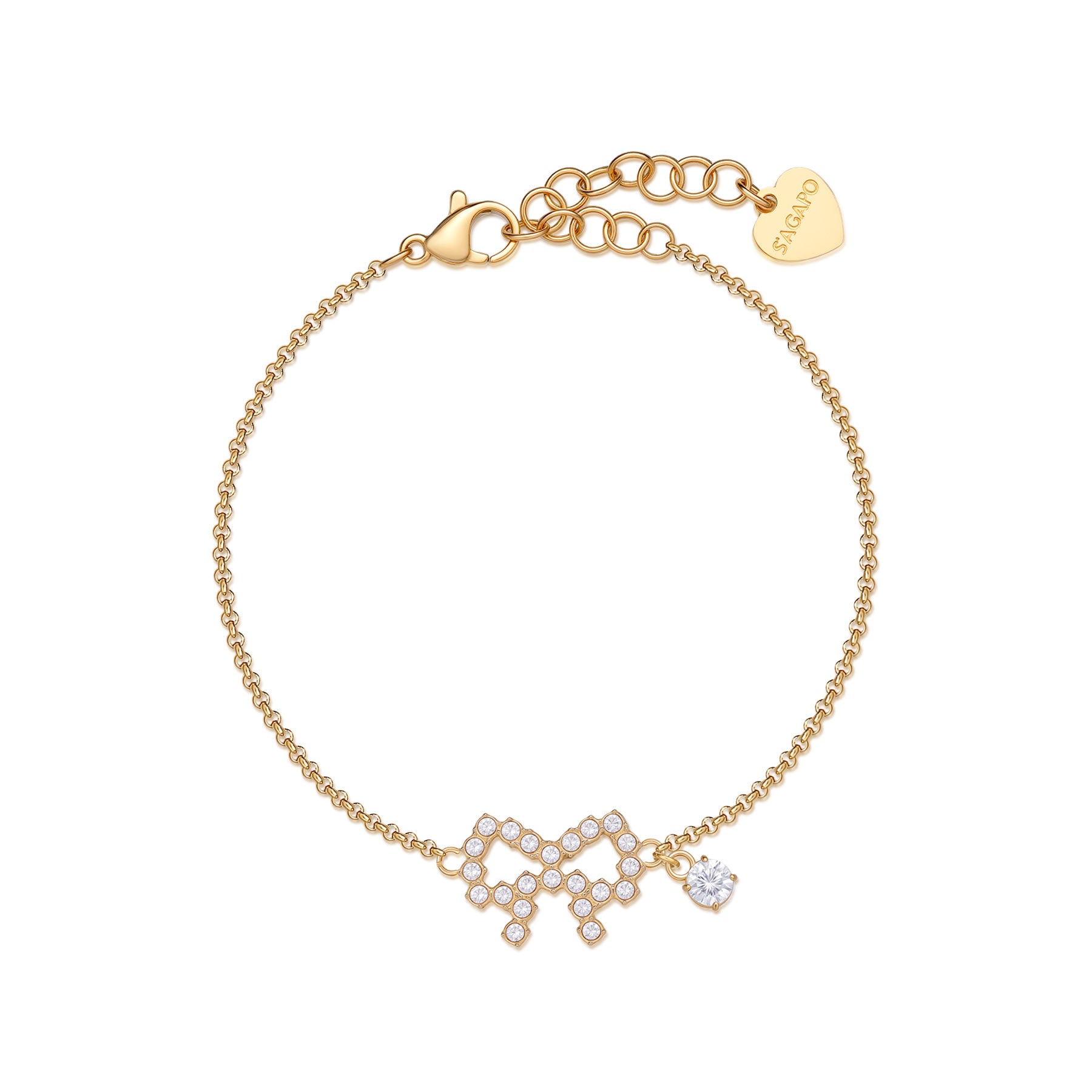 BRACCIALE FIOCCO DORATO S'AGAPO