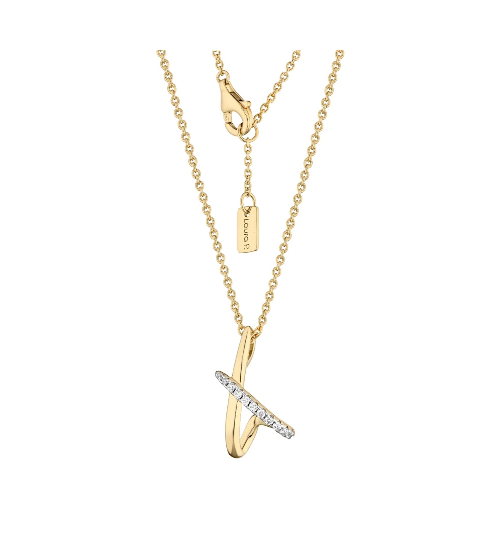 COLLANA INCROCIO ZIRCONI BIANCHI LAURA P