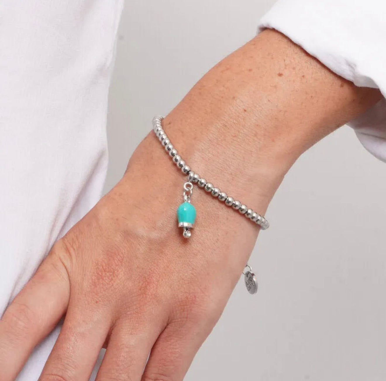 BRACCIALE AMO CAPRI IN ACCIAIO CAMPANA VERDE ACQUA