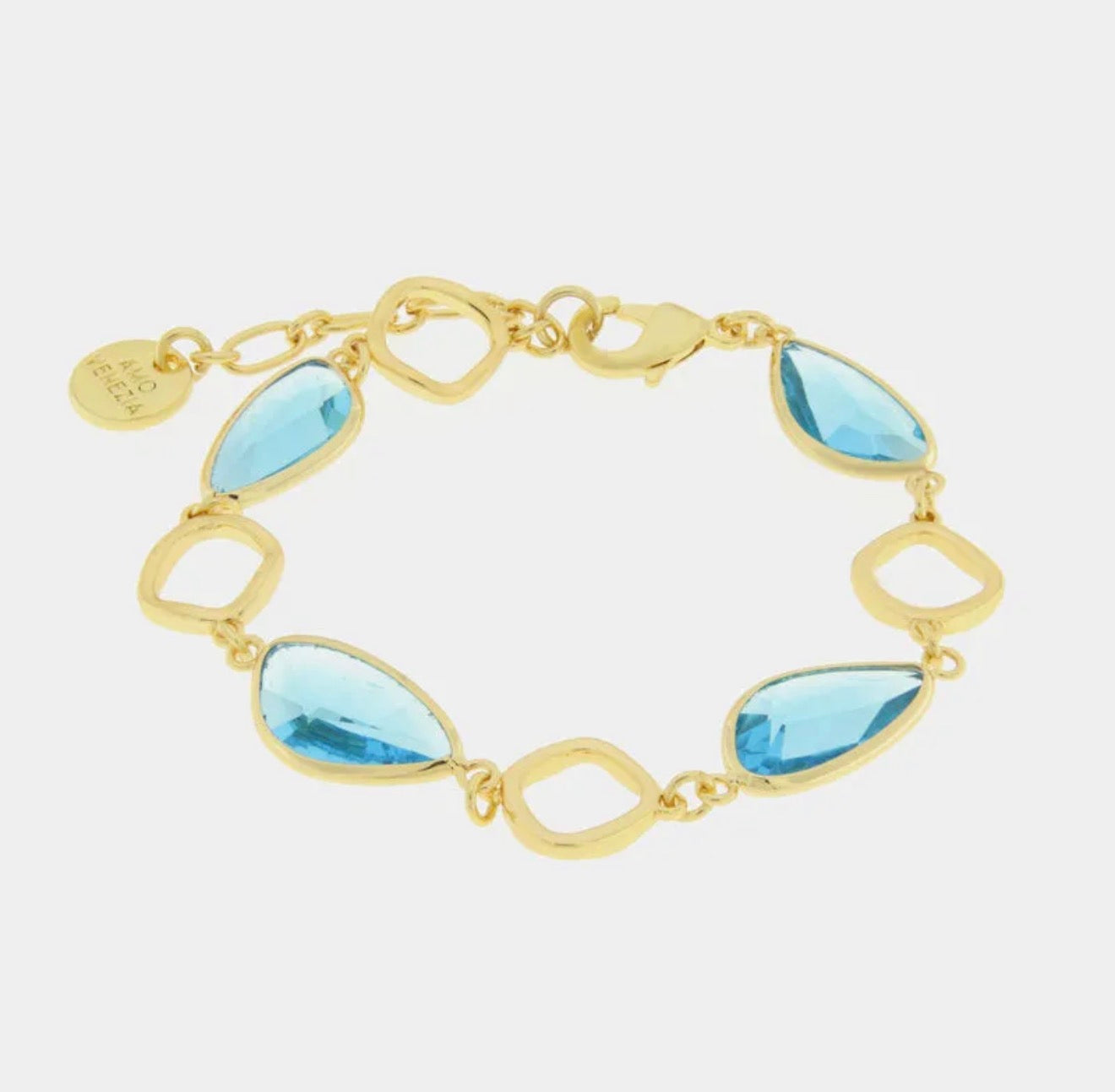BRACCIALE AMO VENEZIA CRISTALLI AZZURRI