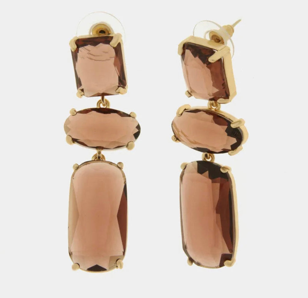 ORECCHINI AMO VENEZIA CON CRISTALLI MARRONI