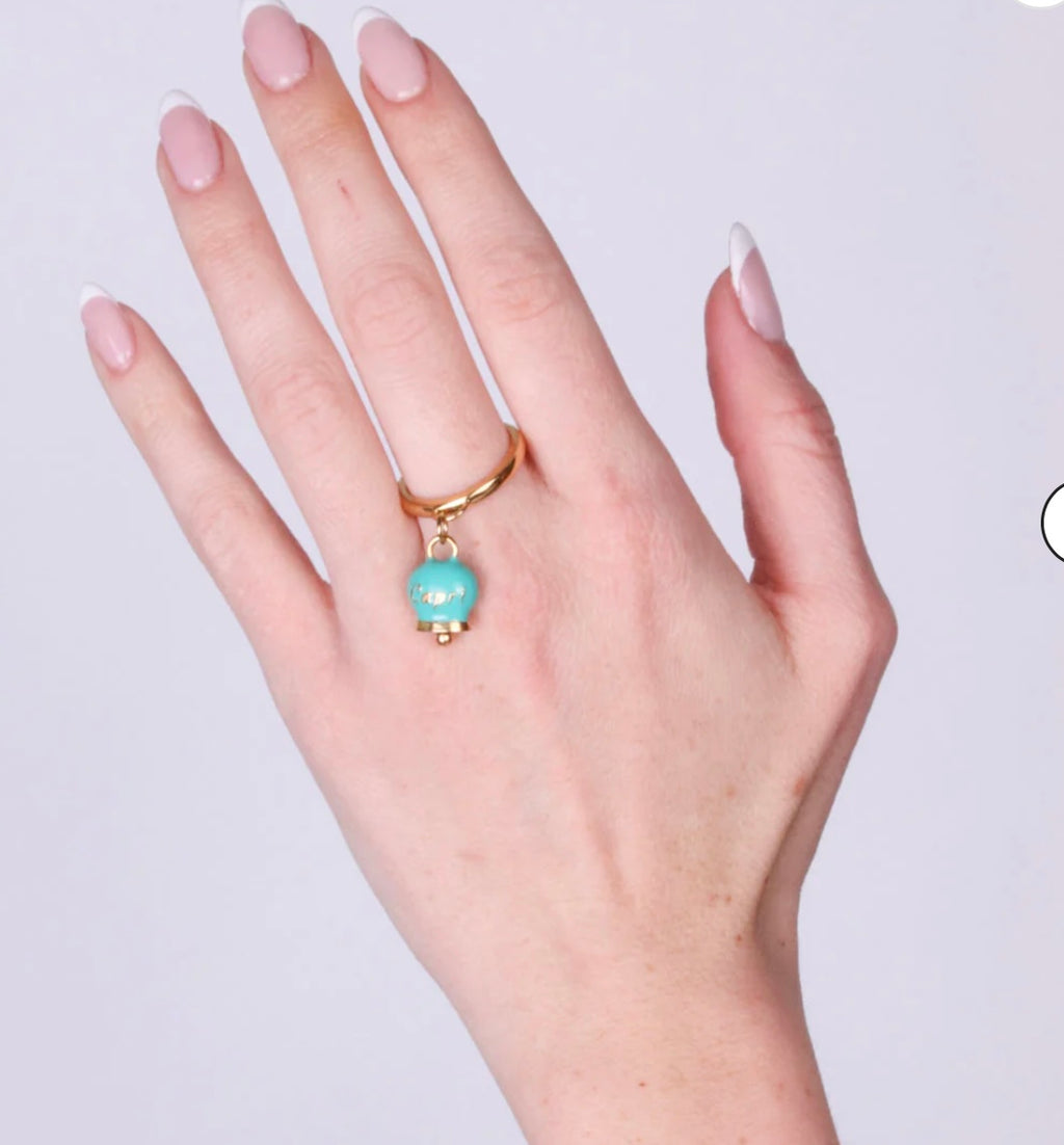 ANELLO IN ACCIAIO CON CAMPANELLA TIFFANY AMO CAPRI