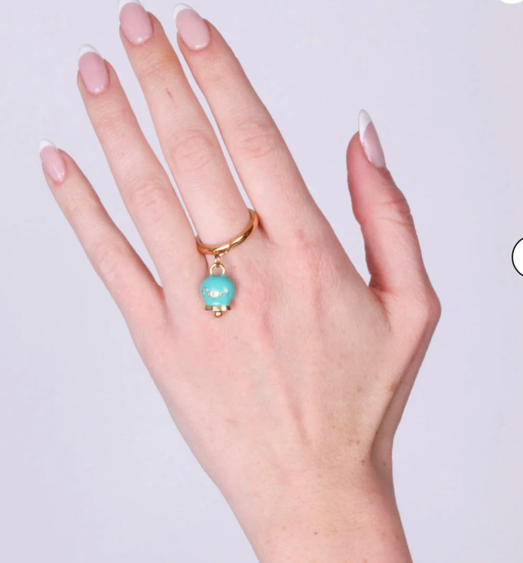 ANELLO IN ACCIAIO CON CAMPANELLA TIFFANY AMO CAPRI