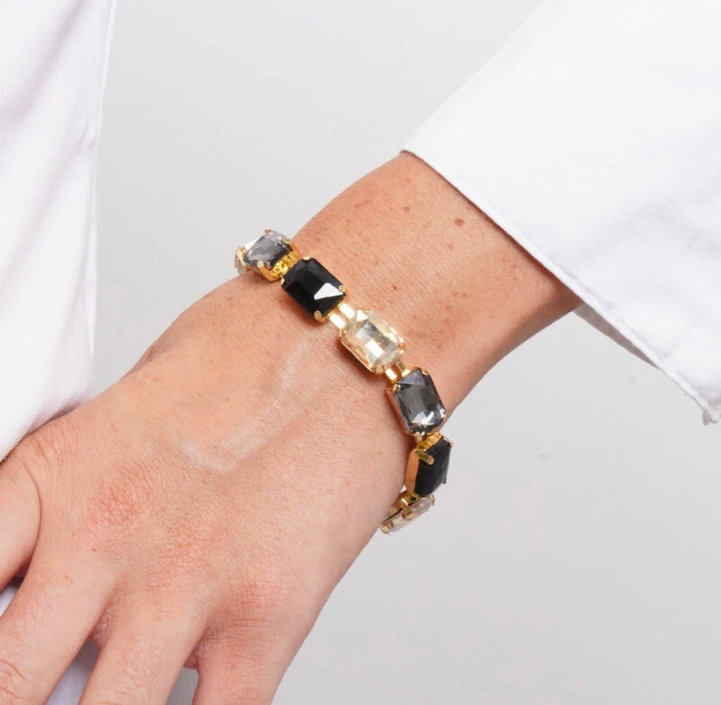 BRACCIALE AMO VENEZIA CRISTALLI NERI