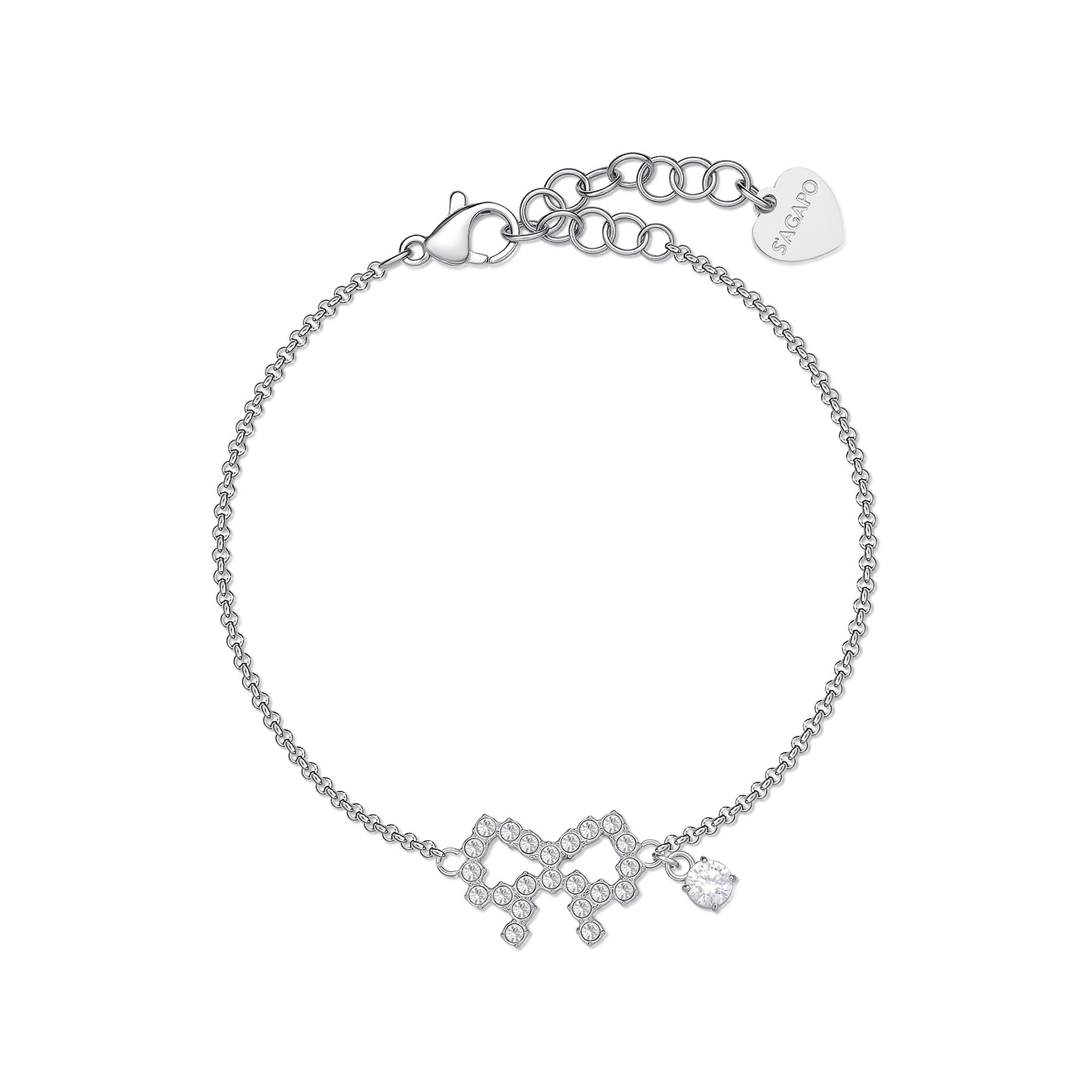 BRACCIALE CON FIOCCO ACCIAIO S'AGAPO