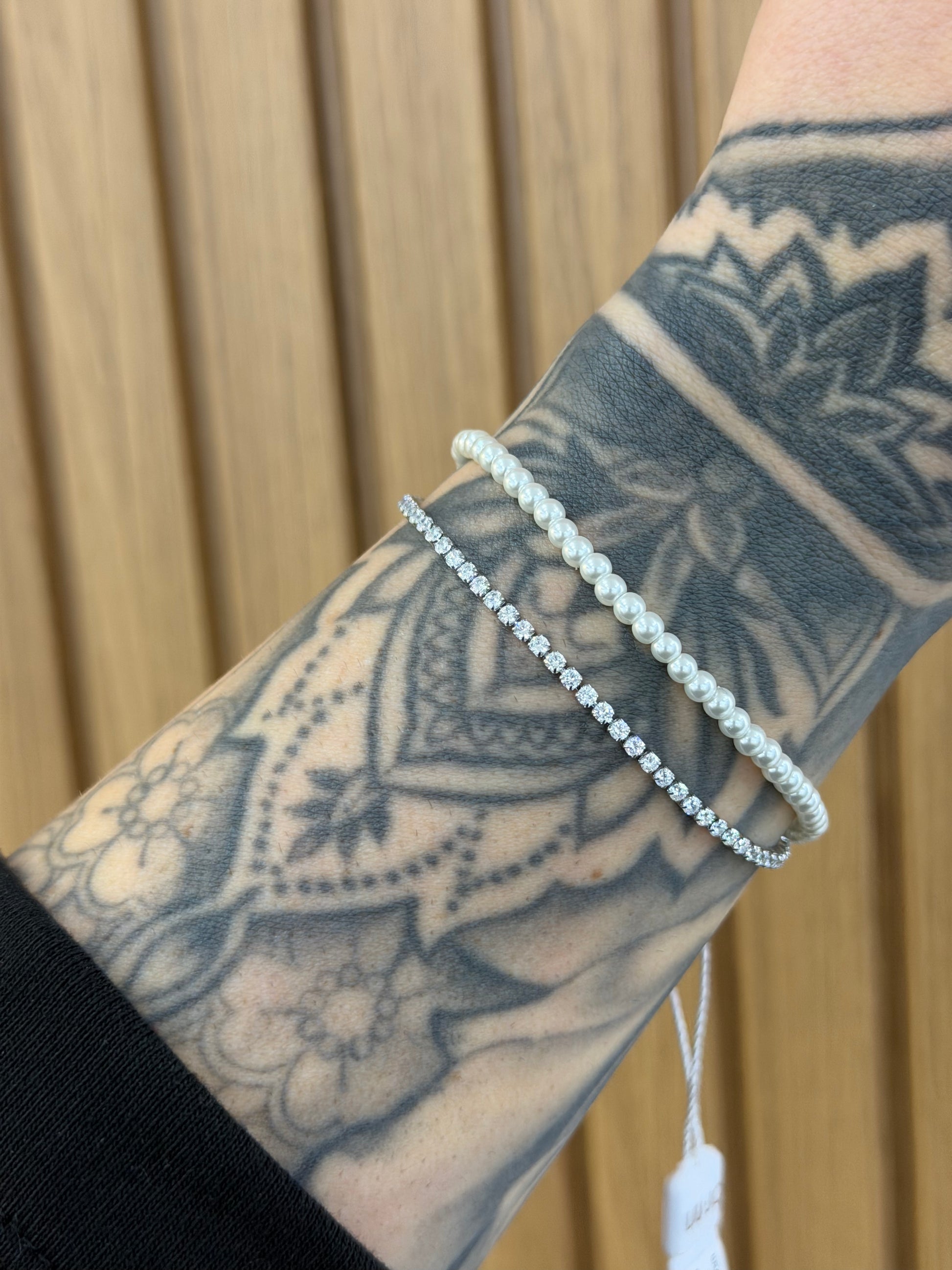 BRACCIALE LIU JO DOPPIO FILO PERLE E ZIRCONI