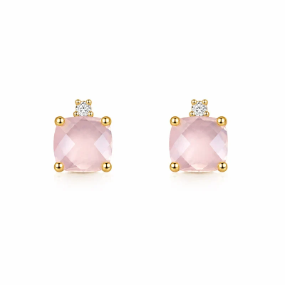 ORECCHINI LUCCIOLE PIETRA ROSA