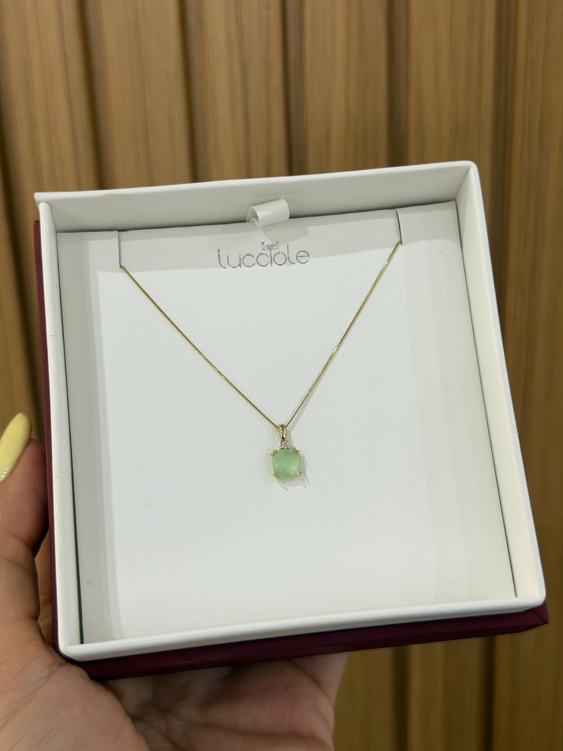 COLLANA LUCCIOLE PIETRA VERDE