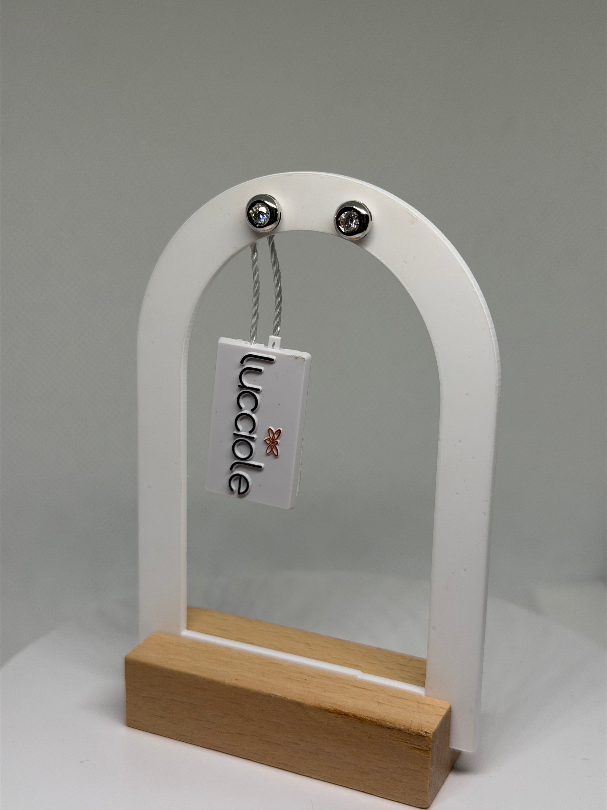 ORECCHINI PUNTI LUCE ORO 18KT E DIAMANTI