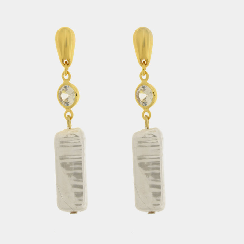 ORECCHINI AMO VENEZIA PERLA RETTANGOLARE