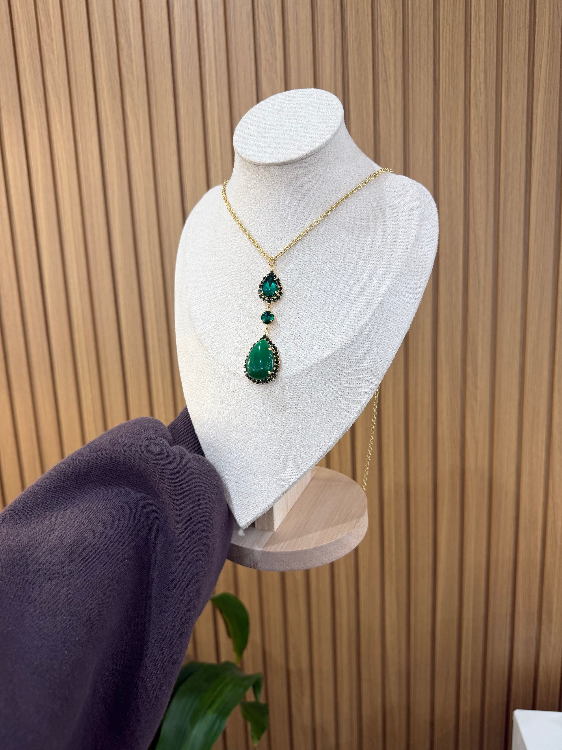 COLLANA AMO VENEZIA GOCCIA VERDE