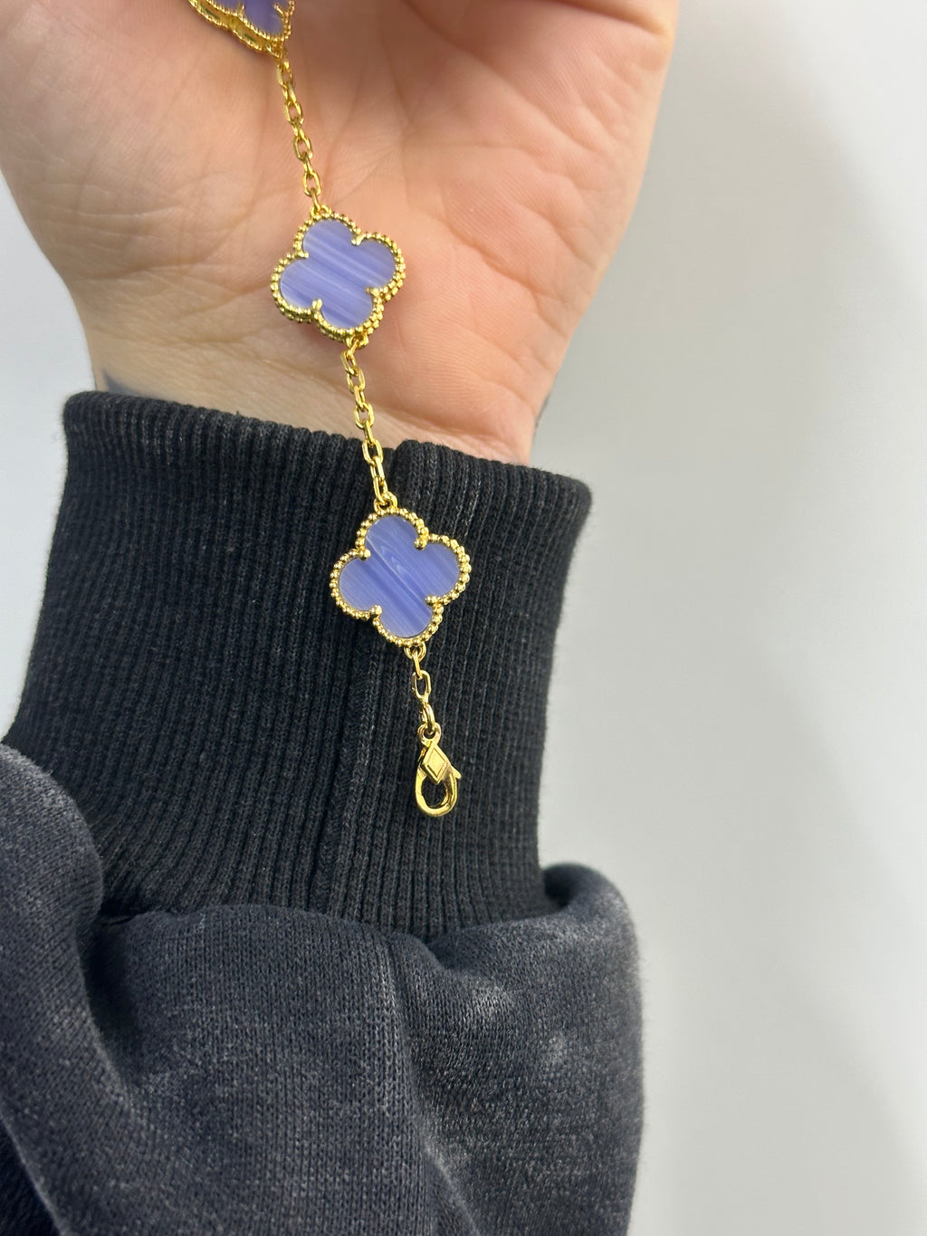 BRACCIALE QUADRIFOGLIO VIOLA