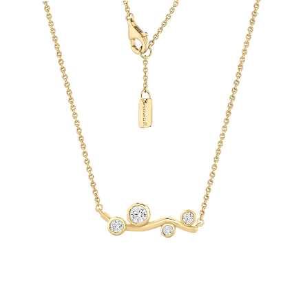 COLLANA LAURA P ARGENTO DORATO CON ZIRCONI