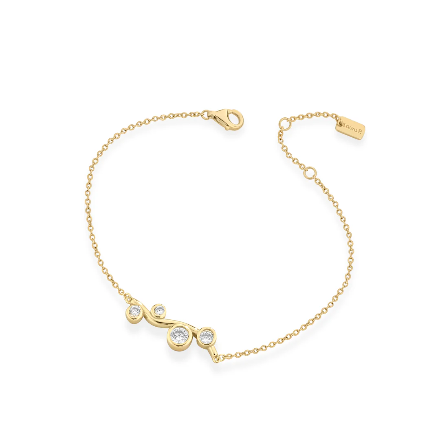 BRACCIALE LAURA P ARGENTO DORATO CON ZIRCONI