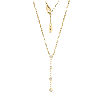 COLLANA LAURA P ARGENTO DORATO CON ZIRCONI