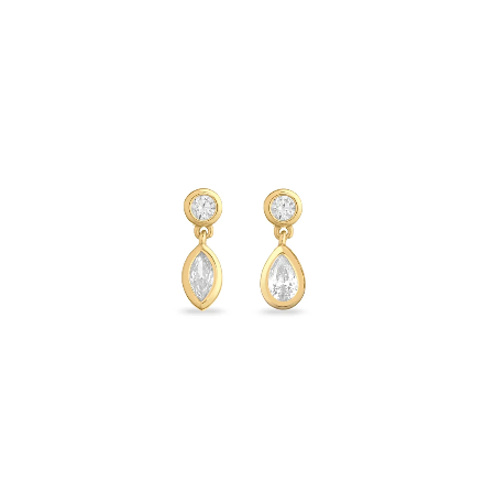 ORECCHINI LAURA P ARGENTO DORATO CON ZIRCONI