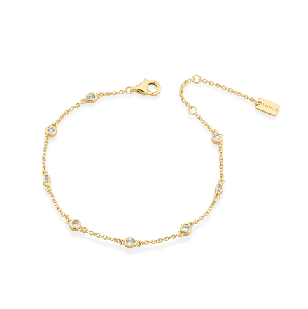 BRACCIALE LAURA P ARGENTO DORATO CON ZIRCONI