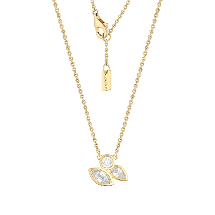COLLANA LAURA P ARGENTO DORATO CON ZIRCONI