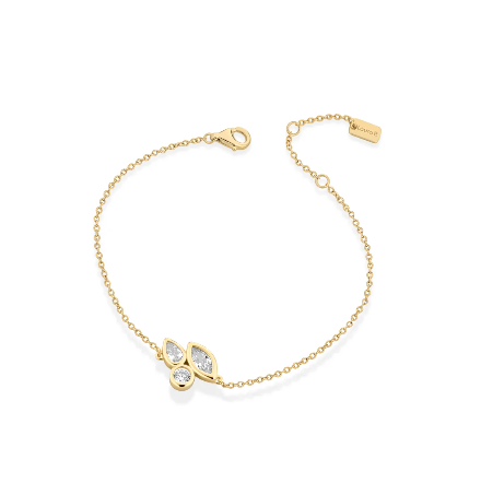 BRACCIALE LAURA P ARGENTO DORATO CON ZIRCONI