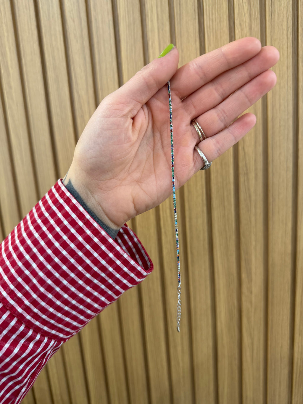 BRACCIALE MINI TENNIS MULTICOLOR ARGENTO 925