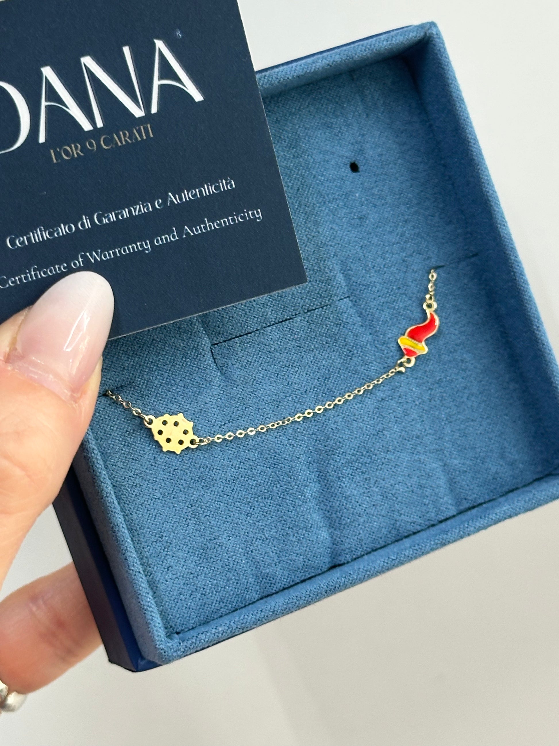BRACCIALE SCARAMANTICO PER BIMBI ORO 9 CARATI